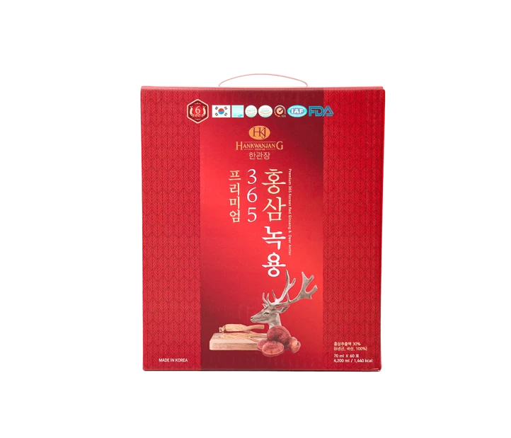 Nước uống hồng sâm nhung hươu 365 60 gói x 70ml