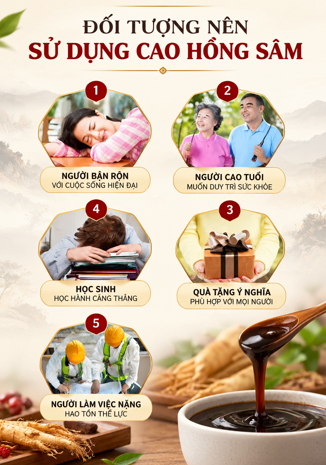 Đối tượng sử dụng Cao hồng sâm 365 Hàn Quốc