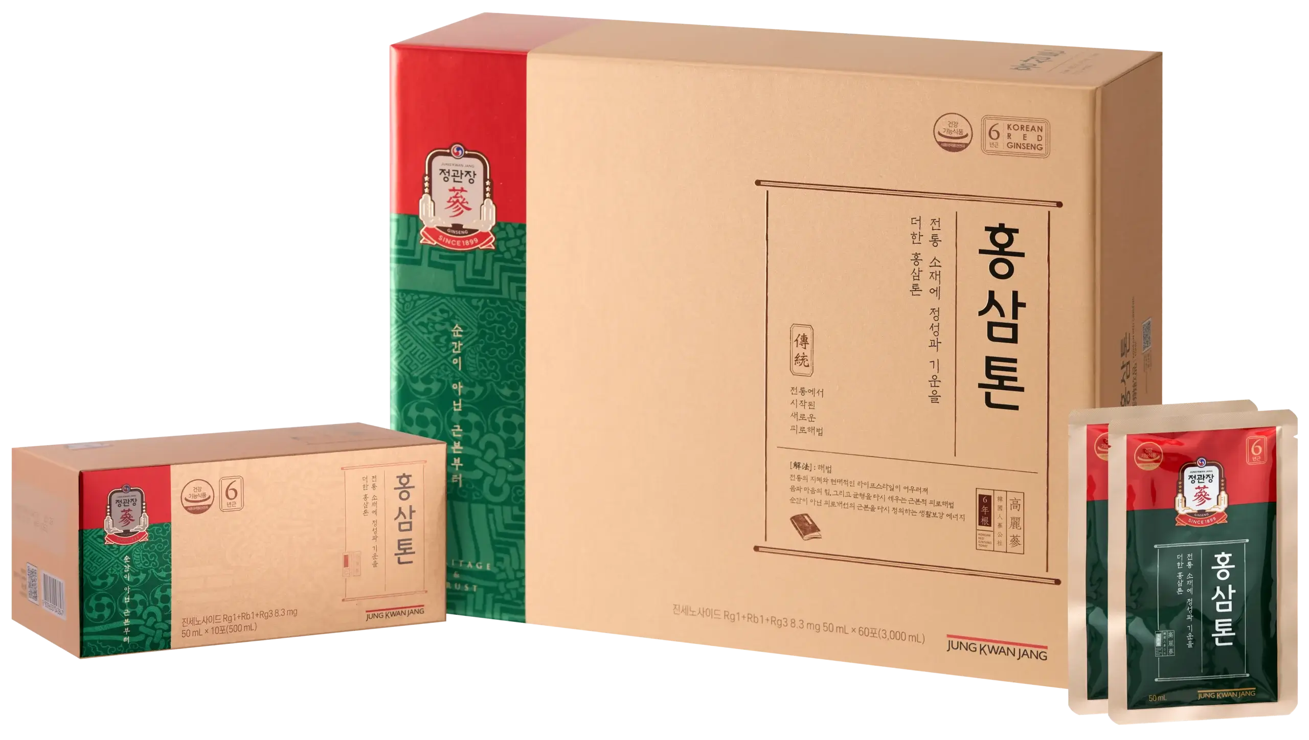 Nước Hồng Sâm Pha Sẵn KGC Tonic Original 60 Gói x 50ml