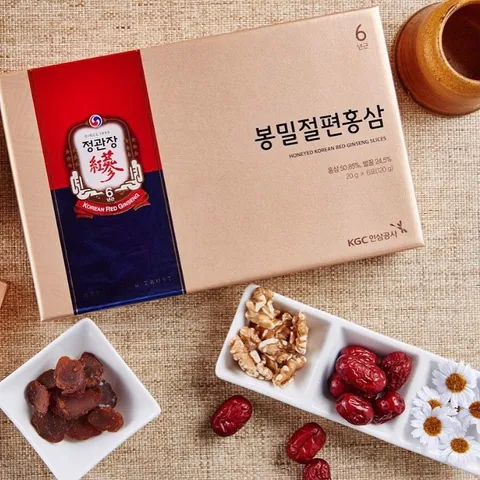 Hồng sâm cắt lát tẩm mật ong KGC 6 gói x 20g