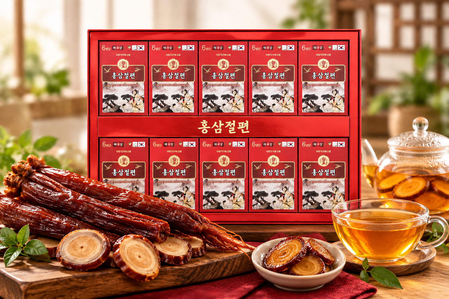 Hồng sâm lát tẩm mật ong Ông tiên 10 gói x 20g