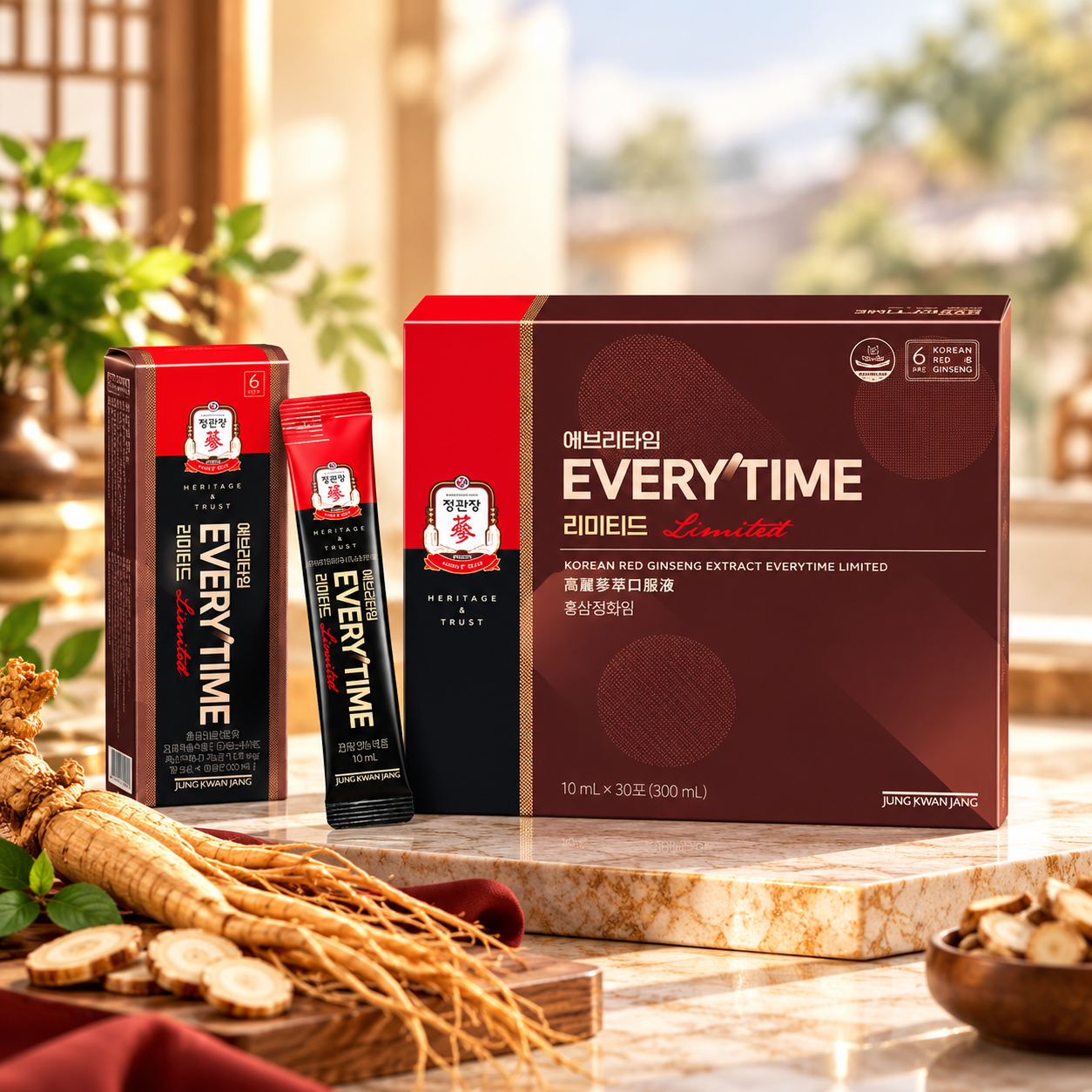 Tinh Chất Hồng Sâm Pha Sẵn KGC Extract Everytime Limited 10ml x 30 gói