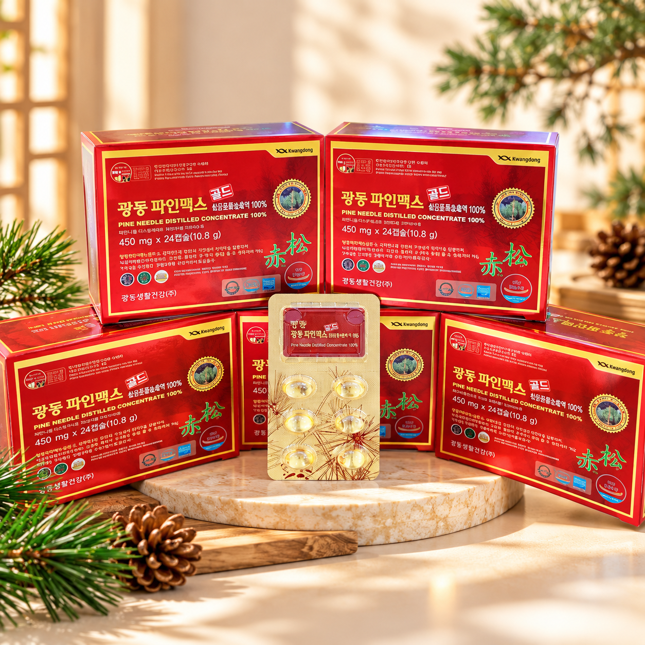 Tinh dầu thông đỏ Kwangdong 120 viên